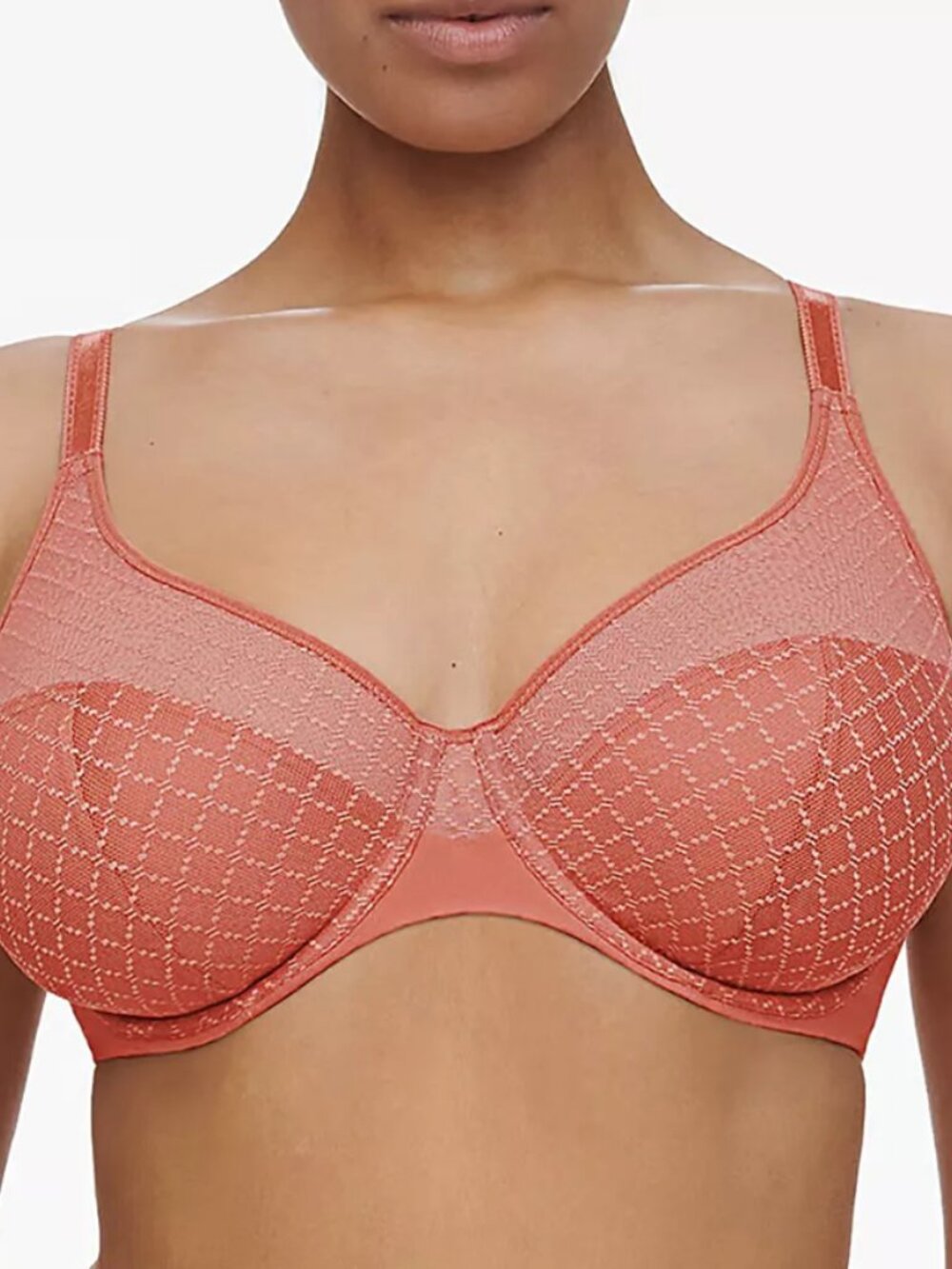 Chantelle Norah Chic Lace Bra 34H Pink
